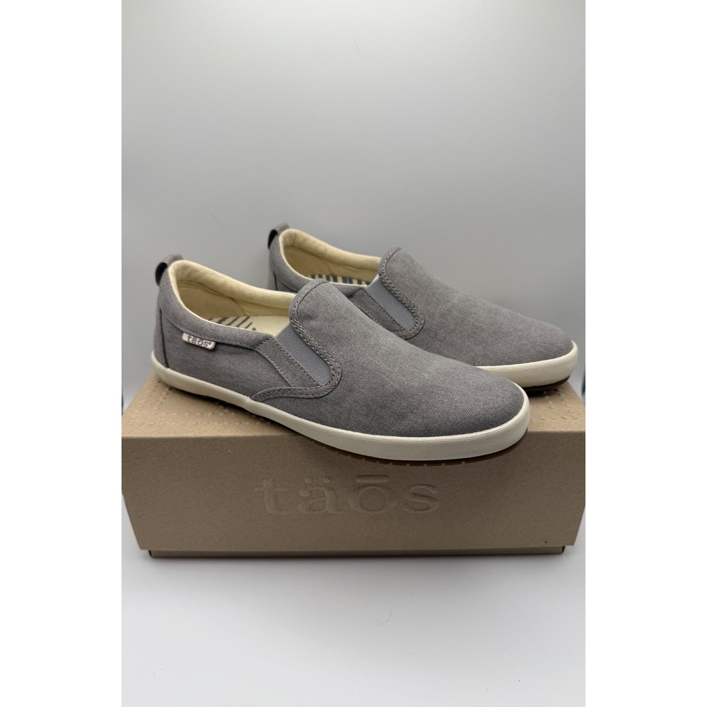 NIB Taos Dandy Grey Wash Canvas Slip On Sneakers Womens 8.5 DND-13455